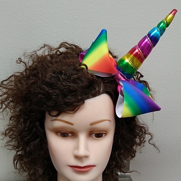 Other - Handmade unicorn cheerleader bow headband